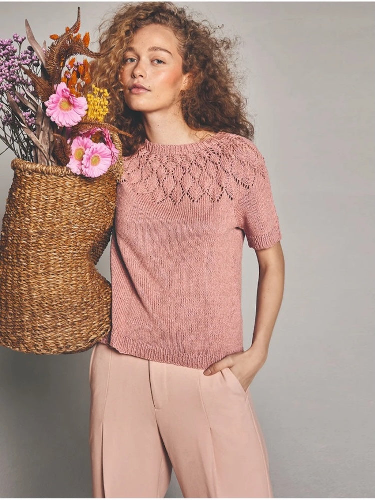 Kongle Shirt | luftiges Lochmuster aus Line von Sandnes Garn