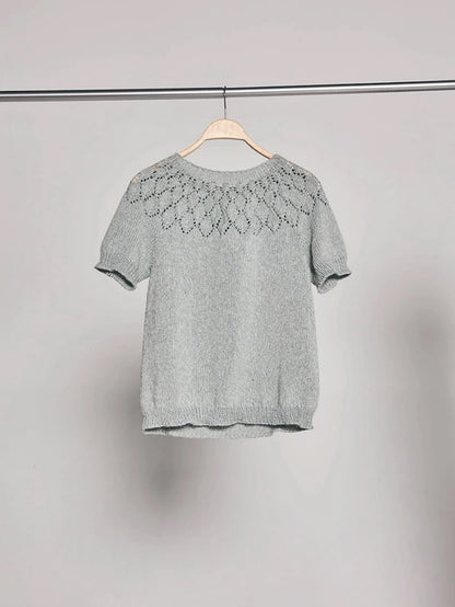 Kongle Shirt | luftiges Lochmuster aus Line von Sandnes Garn