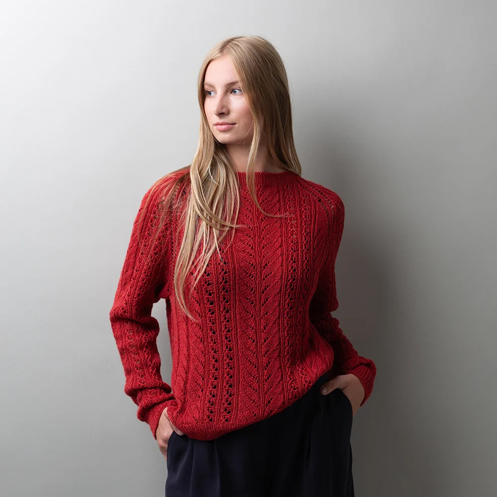 Lace Flow Sweater | zartes Zopfmuster aus Merino Baby von Pascuali