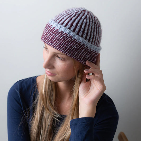 Slip Rib Hat | zweifarbiges Rippenmuster mit Cashmere Charis von Pascuali