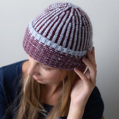 Slip Rib Hat | zweifarbiges Rippenmuster mit Cashmere Charis von Pascuali