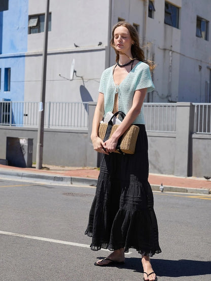 Ava Blouse | luftiges Häkeljäckchen mit Tynn Line von Sandnes Garn