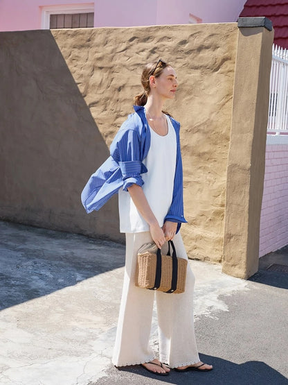 Roselyn Pants | Basic Hosen mit feinem Wellenmuster aus Tynn Line von Sandnes Garn