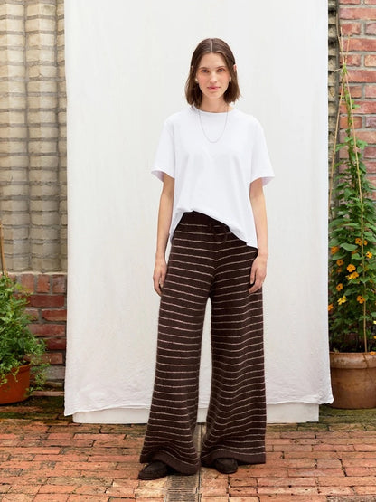 Riley Pants | Lounge-bukser med fine striber i Sunday og Tynn Silk Mohair fra Sandnes Garn