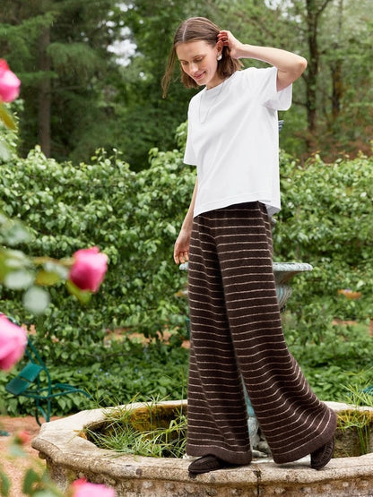 Riley Pants | Lounge-bukser med fine striber i Sunday og Tynn Silk Mohair fra Sandnes Garn