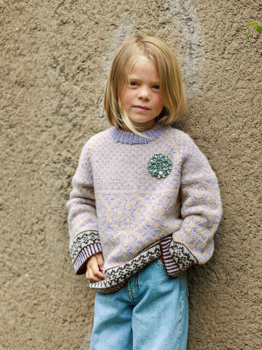 Rose Kids | zartes Norwegermuster aus Alpakka Ull von Sandnes Garn