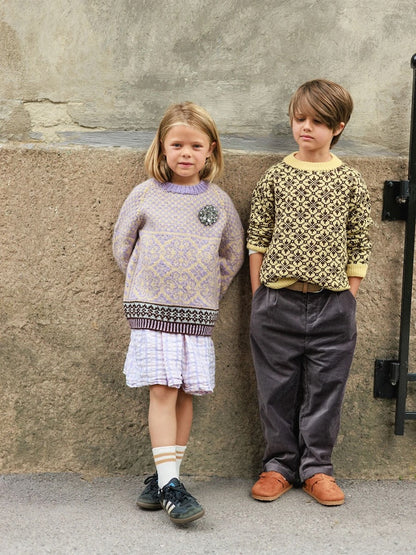 Rose Kids | zartes Norwegermuster aus Alpakka Ull von Sandnes Garn