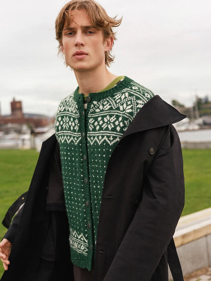 Telemark Man | robuster Cardigan aus Peer Gynt von Sandnes Garn