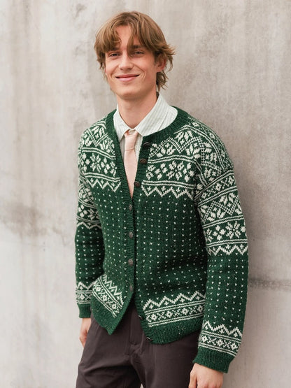 Telemark Man | robuster Cardigan aus Peer Gynt von Sandnes Garn