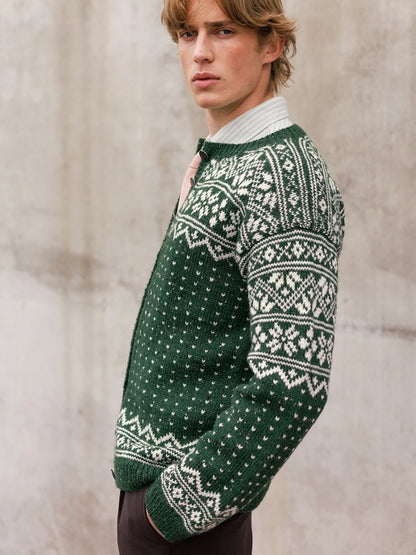 Telemark Man | robuster Cardigan aus Peer Gynt von Sandnes Garn