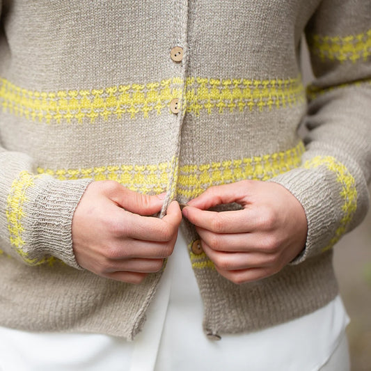 Sunline Cardigan | texturiert sommerliche Streifen aus Linen Bloom von Pascuali