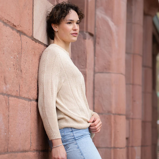 Moon Weave Sweater | zart seidige Textur aus Arctic Pearl von Pascuali