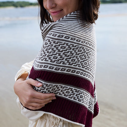 True Love | kontrastfyldt sjal i Cheeky Merino Joy fra Rosy Green Wool