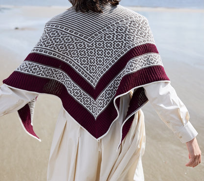True Love | kontrastfyldt sjal i Cheeky Merino Joy fra Rosy Green Wool