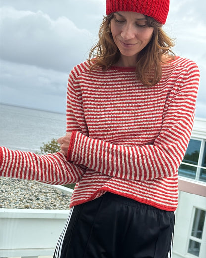 Bonnie Blouse | avslappnade ränder i Bio Balance från BC Garn