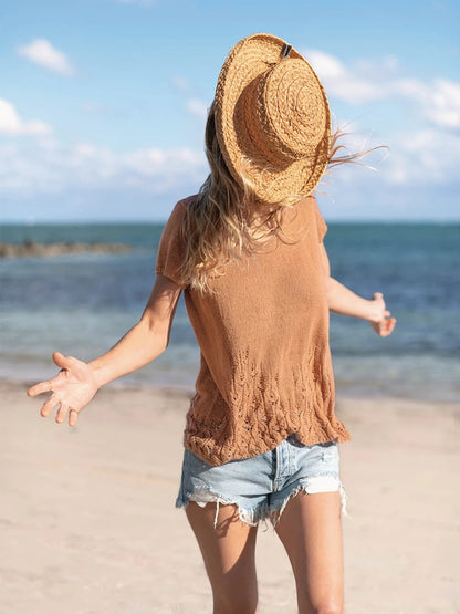 Lace Top Shirt | dezentes Lochmuster aus Tynn Line von Sandnes Garn