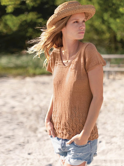 Lace Top Shirt | dezentes Lochmuster aus Tynn Line von Sandnes Garn
