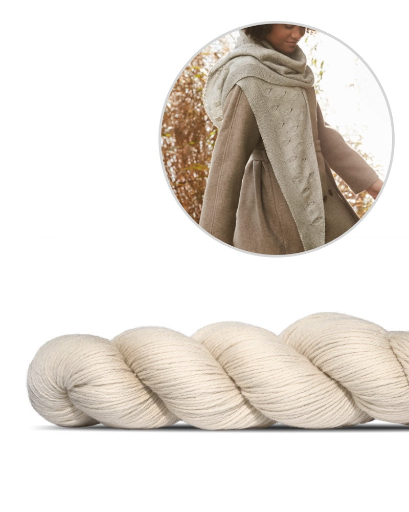 Rosy Green Wool Tuch Amrum edelweiss