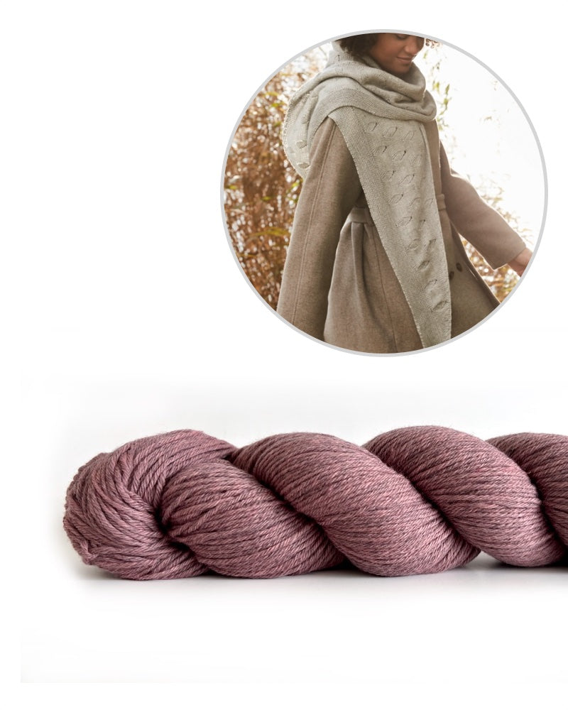 Rosy Green Wool Tuch Amrum rosenquarz