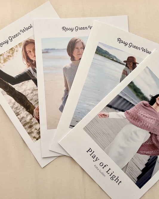 Mønstersæt 2 | 4 trykte strikkeopskrifter fra Rosy Green Wool