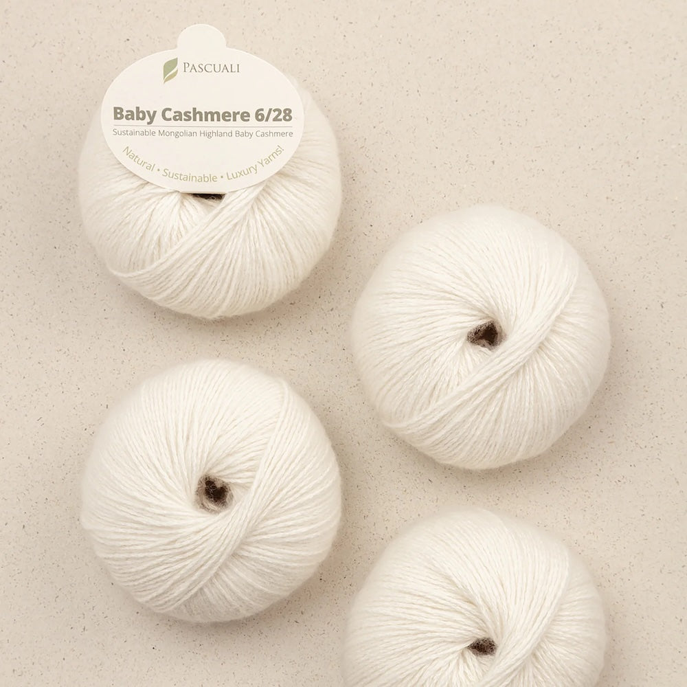Pascuali Baby Cashmere 6/28 Farbe 54 wollweiß