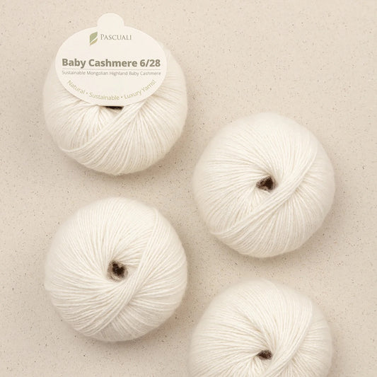 Pascuali Baby Cashmere 6/28 Farbe 54 wollweiß