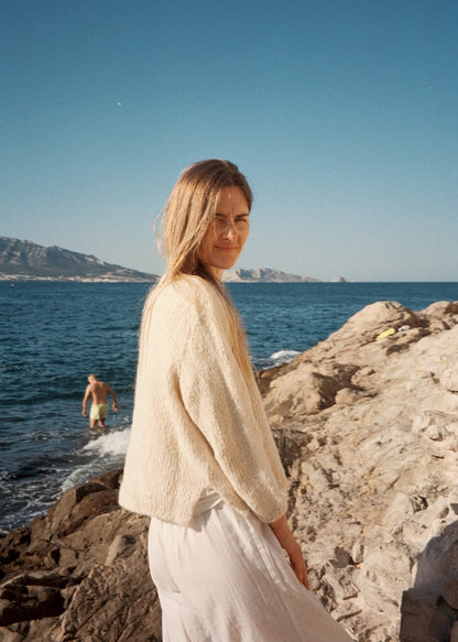 Beach Day Jumper | fluffig weicher Sommerpullover aus Le Coton & Alpaca von Biches & Bûches
