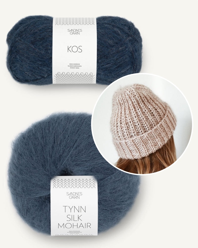 My Favorite Things Knitwear Beanie No. 1 aus Kos mit Tynn Silk Mohair marine