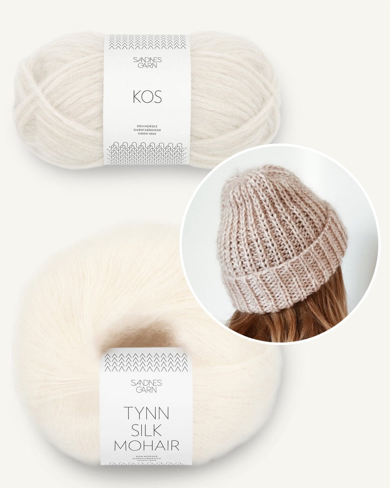 My Favorite Things Knitwear Beanie No. 1 aus Kos mit Tynn Silk Mohair natur