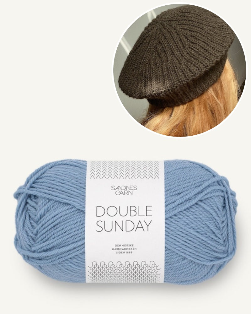 My Favorite Things Knitwear Beret No. 2 aus Double Sunday blaue hortensie