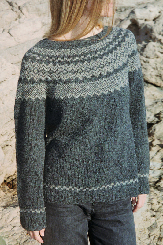 Afterparty Sweater | delicate Norwegian-style sweater in Le Petit Lambswool by Biches & Bûches