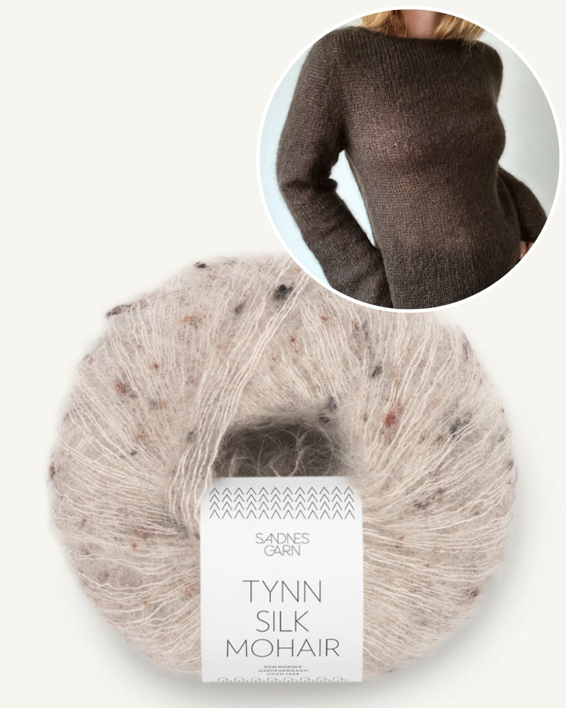 My Favourite Things Knitwear Blouse No 1 aus Tynn Silk Mohair greige tweedg