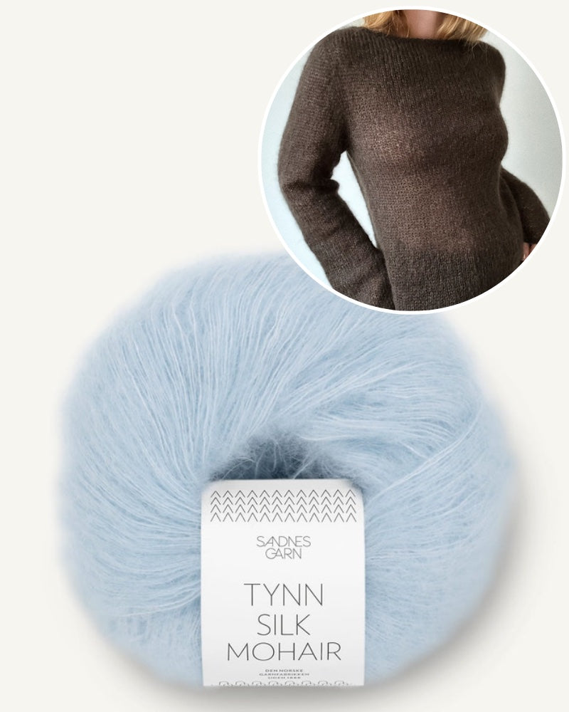 My Favourite Things Knitwear Blouse No 1 aus Tynn Silk Mohair hellblau