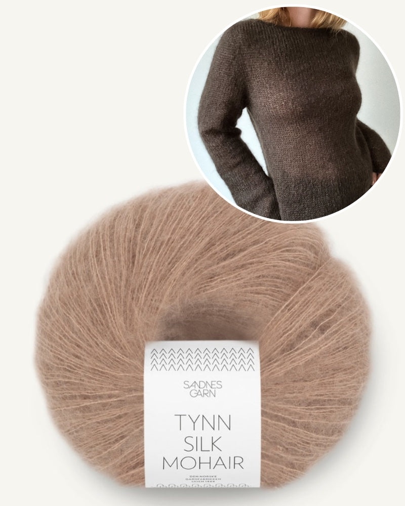 My Favourite Things Knitwear Blouse No 1 aus Tynn Silk Mohair helles eichenlaub