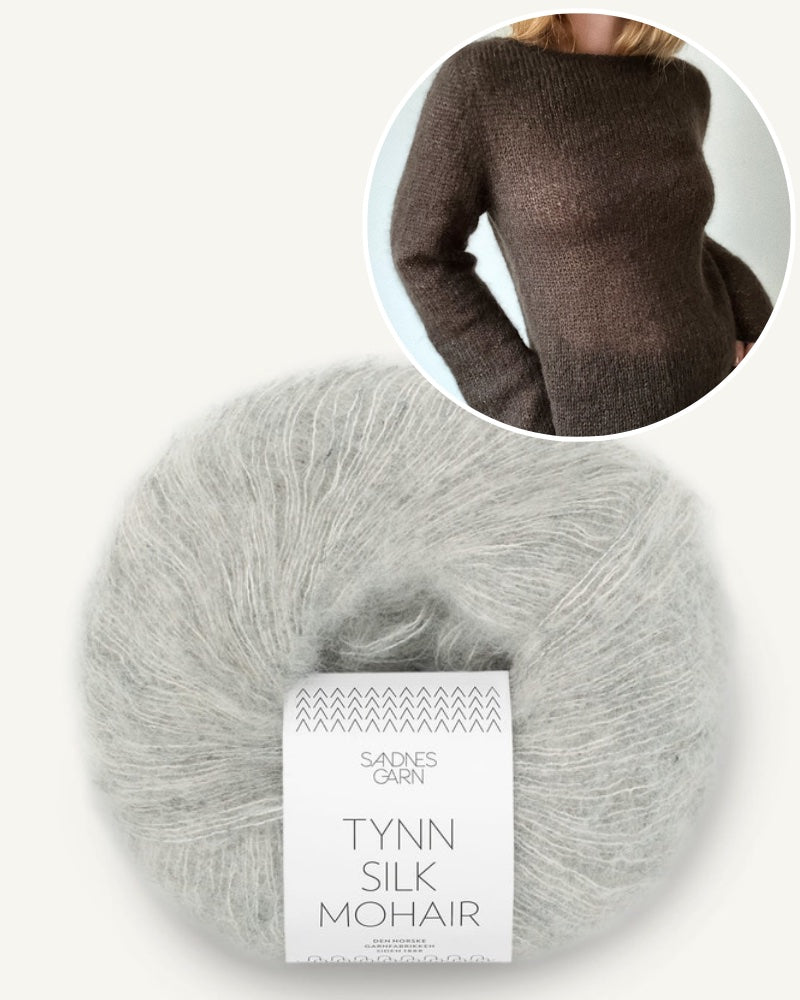 My Favourite Things Knitwear Blouse No 1 aus Tynn Silk Mohair hellgrau