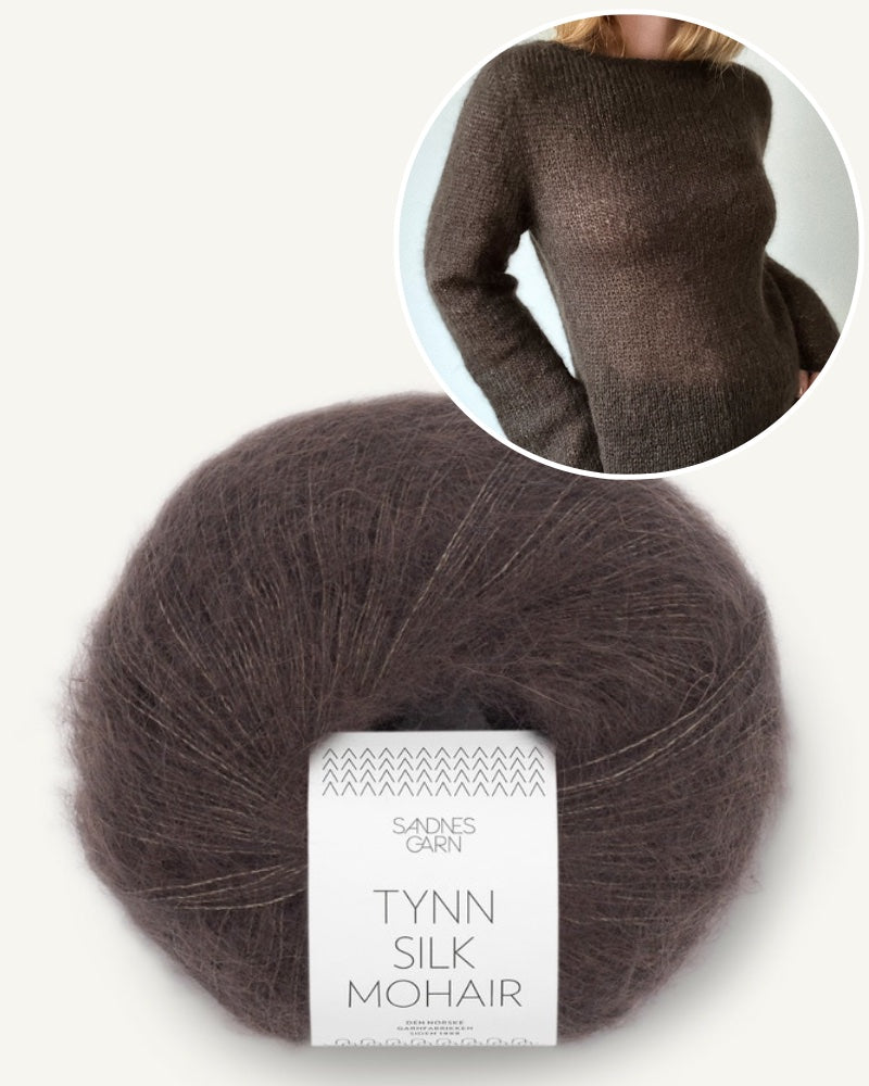 My Favourite Things Knitwear Blouse No 1 aus Tynn Silk Mohair schokolade