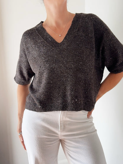 Hanuma Shirt V-Neck | vorteilhafter V-Ausschnitt aus Pure Silk von Knitting for Olive
