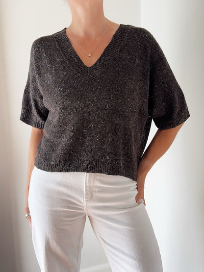 Hanuma Shirt V-Neck | vorteilhafter V-Ausschnitt aus Pure Silk von Knitting for Olive