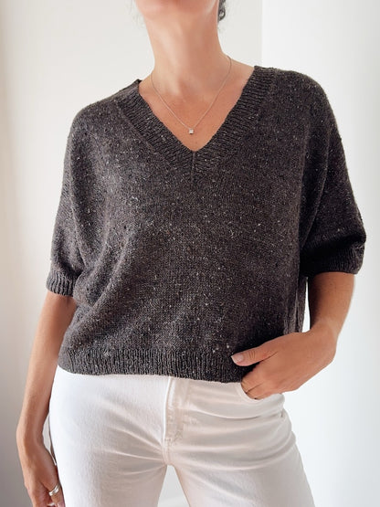 Hanuma Shirt V-Neck | vorteilhafter V-Ausschnitt aus Pure Silk von Knitting for Olive