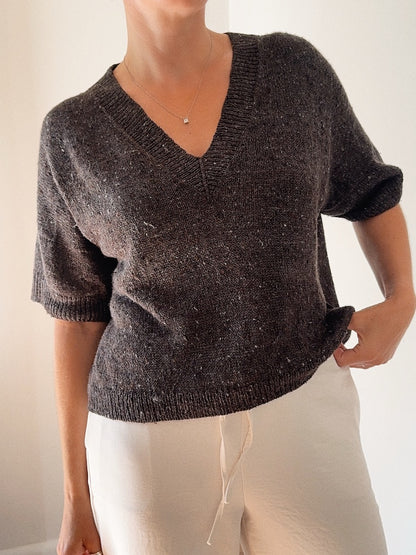 Hanuma Shirt V-Neck | vorteilhafter V-Ausschnitt aus Pure Silk von Knitting for Olive