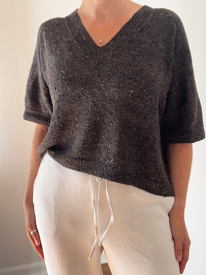 Hanuma Shirt V-Neck | vorteilhafter V-Ausschnitt aus Pure Silk von Knitting for Olive
