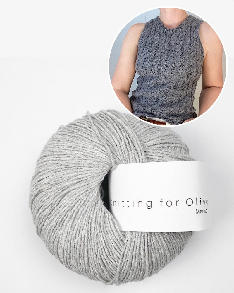 My Favourite Things Knitwear Camisole No. 8 mit Merino von Knitting for Olive pearl grey
