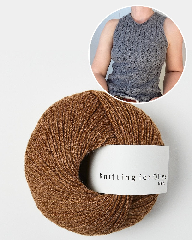 My Favourite Things Knitwear Camisole No. 8 mit Merino von Knitting for Olive soft cognac