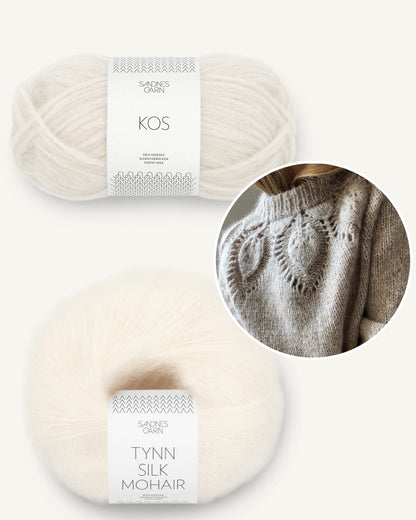 Chunky Dahlia Sweater | traumhaftes Muster aus Kos und Tynn Silk Mohair von Sandnes Garn
