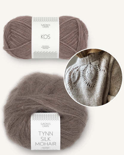 Chunky Dahlia Sweater | traumhaftes Muster aus Kos und Tynn Silk Mohair von Sandnes Garn