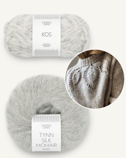 Chunky Dahlia Sweater | traumhaftes Muster aus Kos und Tynn Silk Mohair von Sandnes Garn