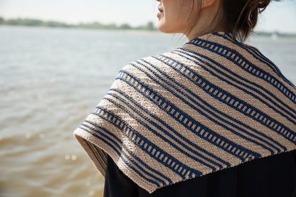 Contact | vabamaiguline peenikeste triipudega sall lõngast Cheeky Merino Joy, tootja Rosy Green Wool