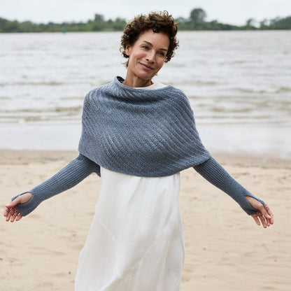 Crossway Wrap | Ärmsjal i Cheeky Merino Joy från Rosy Green Wool