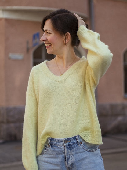 Comfort Zone Sweater | super weich und bequem aus Alpakka Silke und Tynn Silk Mohair von Sandnes Garn