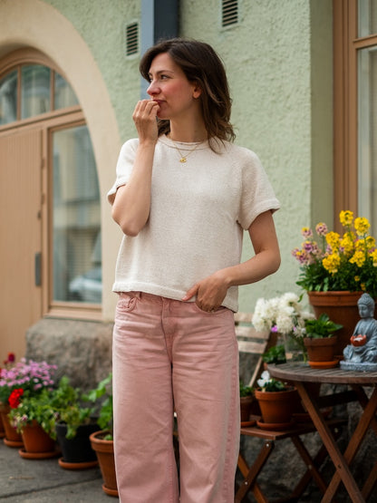 Vanilla Chilla Tee | basic, lässig, oversize aus Line von Sandnes Garn